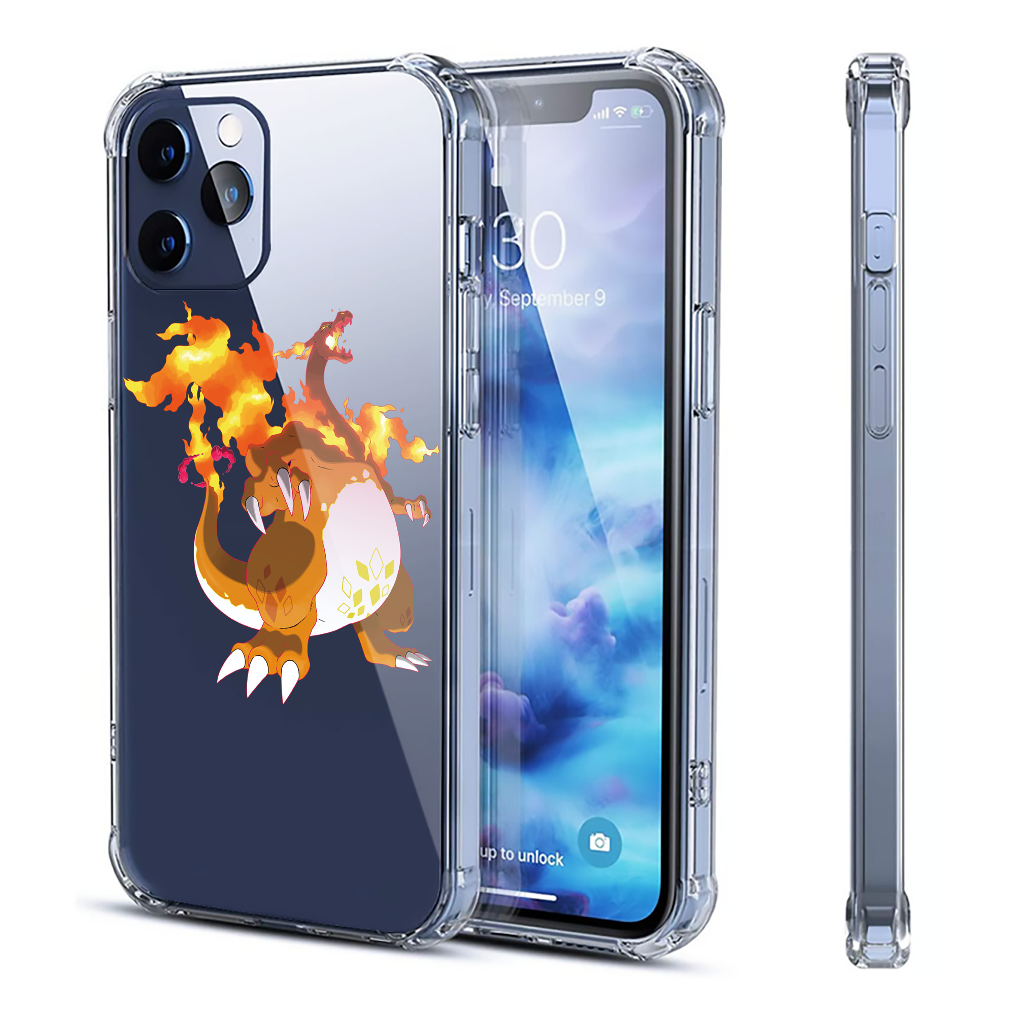 （画像用） ポケットモンスター Pokémon 【iPhone 12シリーズ対応】透明スマホケース（クリアソフトケース）